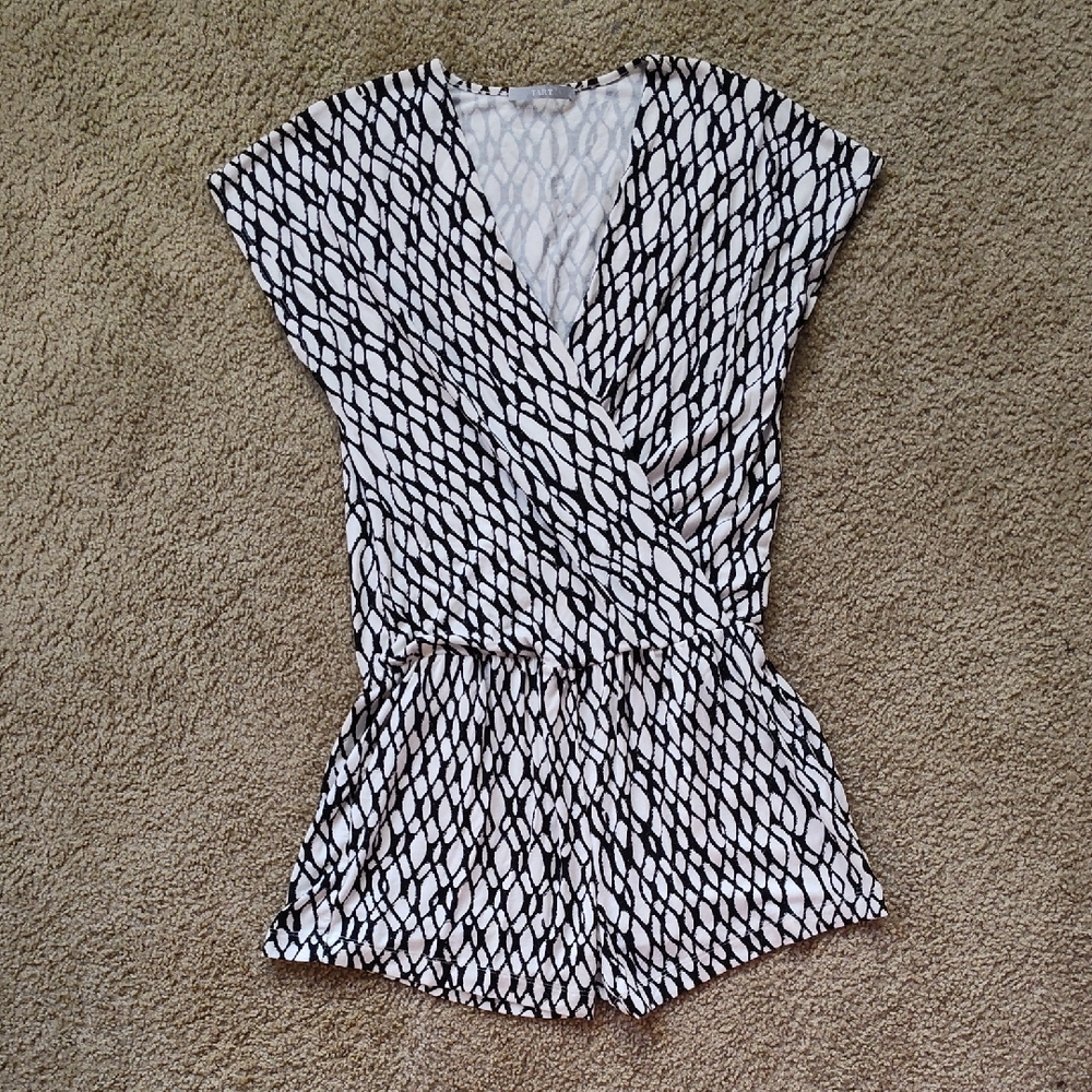 Black and White Patterned Romper